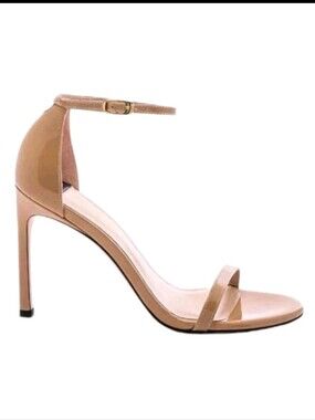 NEW Stuart Weitzman Nudistcurve Ankle Strap Sandal Nude Beige Size 12 NEW $495